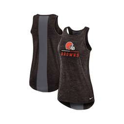 Womens Brown Cleveland Browns High Neck Performance Tank Top