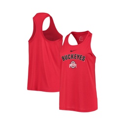 Womens Scarlet Ohio State Buckeyes Arch and Logo Classic Performance Tank Top