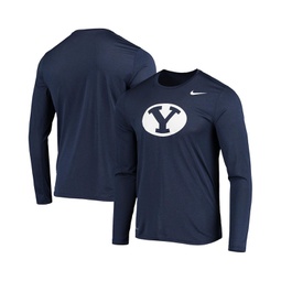 Mens Navy BYU Cougars School Logo Legend Performance Long Sleeve T-shirt
