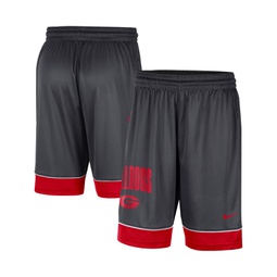 Mens Charcoal and Red Georgia Bulldogs Fast Break Performance Shorts