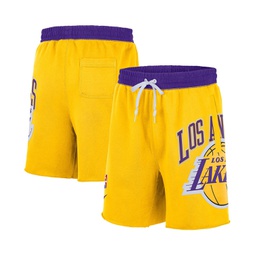 Mens Los Angeles Lakers 75th Anniversary Courtside Fleece Shorts
