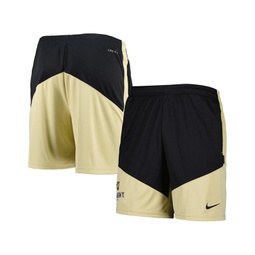 Mens Black and Gold Army Black Knights Performance Player Shorts