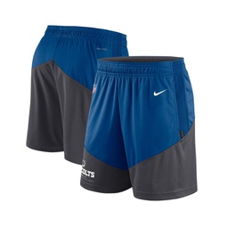 Mens Royal Anthracite Indianapolis Colts Primary Lockup Performance Shorts