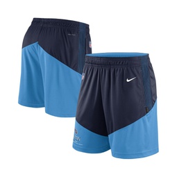 Mens Navy Light Blue Tennessee Titans Primary Lockup Performance Shorts
