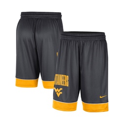 Mens Charcoal Gold West Virginia Mountaineers Fast Break Shorts