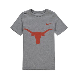 Preschool Boys and Girls Charcoal Texas Longhorns Logo T-shirt