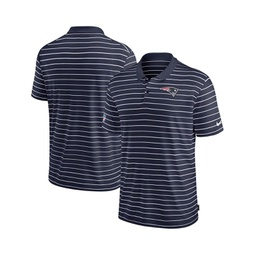 Mens Navy New England Patriots Sideline Lock Up Victory Performance Polo Shirt