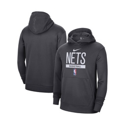 Mens Anthracite Brooklyn Nets 2022/23 Spotlight On-Court Practice Performance Pullover Hoodie