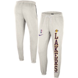 Mens Oatmeal Los Angeles Lakers 75th Anniversary Courtside Fleece Pants