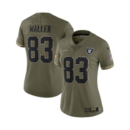 Womens Darren Waller Olive Las Vegas Raiders 2022 Salute To Service Limited Jersey