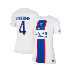 Womens Sergio Ramos White Paris Saint-Germain 2022/23 Third Breathe Stadium Replica Player Jersey