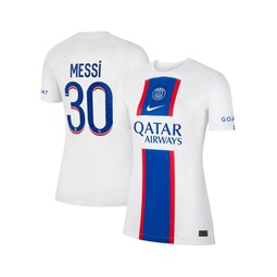 Womens Lionel Messi White Paris Saint-Germain 2022/23 Third Breathe Stadium Replica Player Jersey