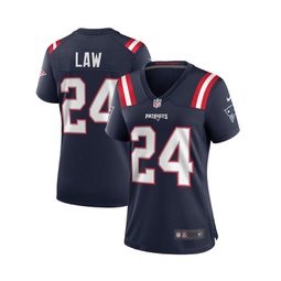 Womens Ty Law Navy New England Patriots Game Retired Player Jersey