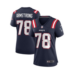Womens Bruce Armstrong Navy New England Patriots Game Retired Player Jersey