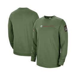 Mens Olive Ohio State Buckeyes Military-Inspired Pullover Sweatshirt