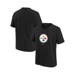 Little Boys Black Pittsburgh Steelers Team Wordmark T-shirt