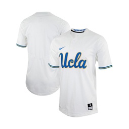 Mens and Womens White UCLA Bruins Two-Button Replica Softball Jersey
