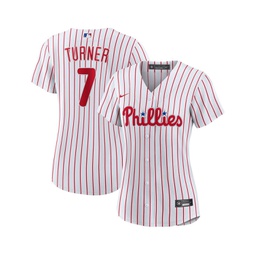 Womens Trea Turner White Philadelphia Phillies Home Replica Player Jersey