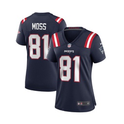 Womens Randy Moss Navy New England Patriots Game Retired Player Jersey