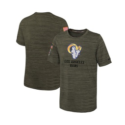 Big Boys Olive Los Angeles Rams 2022 Salute To Service Velocity T-shirt