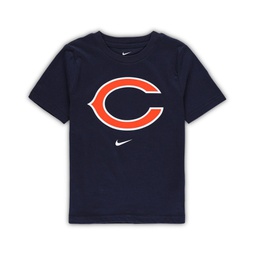 Little Boys Navy Chicago Bears Team Wordmark T-shirt