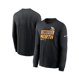 Mens Black Minnesota Vikings 2022 NFC North Division Champions Locker Room Trophy Collection Long Sleeve T-shirt