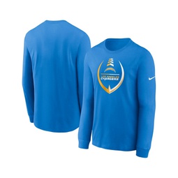 Mens Powder Blue Los Angeles Chargers Icon Legend Long Sleeve Performance T-shirt