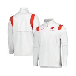 Mens White Ole Miss Rebels 2022 Coaches Sideline Quarter-Zip Top