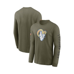 Mens Olive Los Angeles Rams 2022 Salute To Service Long Sleeve T-shirt