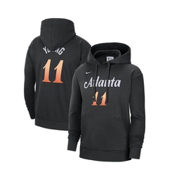 Mens Trae Young Black Atlanta Hawks 2022/23 City Edition Name and Number Pullover Hoodie