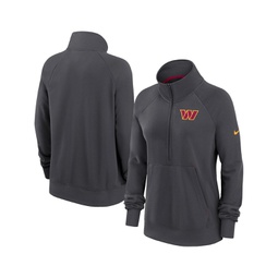 Womens Charcoal Washington Commanders Premium Raglan Performance Half-Zip Sweatshirt