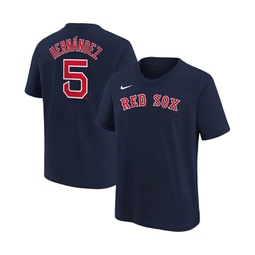 Big Boys Enrique Hernandez Navy Boston Red Sox Player Name and Number T-shirt