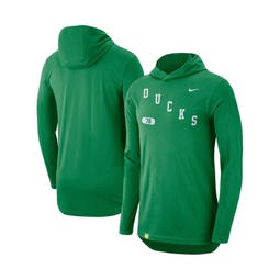 Mens Green Oregon Ducks Team Performance Long Sleeve Hoodie T-shirt