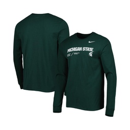 Mens Green Michigan State Spartans Team Practice Performance Long Sleeve T-shirt