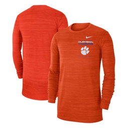 Mens Clemson Tigers 2021 Sideline Velocity Performance Long Sleeve T-Shirt