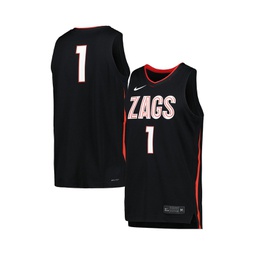 Mens Black Gonzaga Bulldogs Icon Replica Basketball Jersey