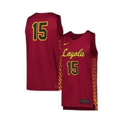 Mens #15 Maroon Loyola Chicago Ramblers Replica Basketball Jersey