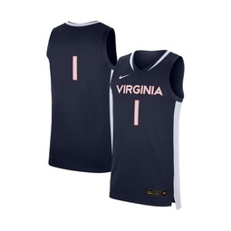 Mens #1 Navy Virginia Cavaliers Replica Basketball Jersey