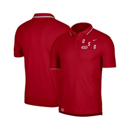 Mens Scarlet Ohio State Buckeyes Wordmark Performance Polo Shirt
