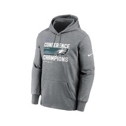 Mens Heather Charcoal Philadelphia Eagles 2022 NFC Champions Trophy Collection Pullover Hoodie