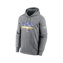 Mens Heather Charcoal Los Angeles Rams 2021 Super Bowl Champions Locker Room Trophy Collection Pullover Hoodie