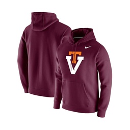 Mens Maroon Virginia Tech Hokies Vintage-Like School Logo Pullover Hoodie