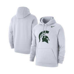 Mens White Michigan State Spartans Logo Club Pullover Hoodie