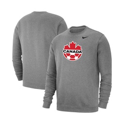 Mens Heather Gray Canada Soccer Fleece Pullover Sweatshirt