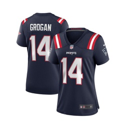 Womens Steve Grogan Navy New England Patriots Game Retired Player Jersey