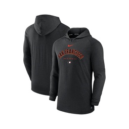 Mens Heather Black San Francisco Giants Authentic Collection Early Work Tri-Blend Performance Pullover Hoodie