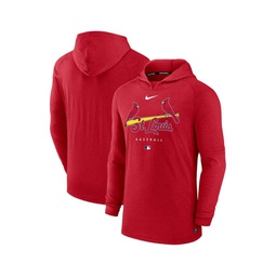 Mens Heather Red St. Louis Cardinals Authentic Collection Early Work Tri-Blend Performance Pullover Hoodie