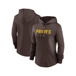 Womens Brown San Diego Padres Authentic Collection Pregame Performance Pullover Hoodie