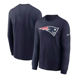 Mens Navy New England Patriots Primary Logo Long Sleeve T-shirt