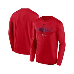 Mens Red St. Louis Cardinals Authentic Collection Team Logo Legend Performance Long Sleeve T-shirt